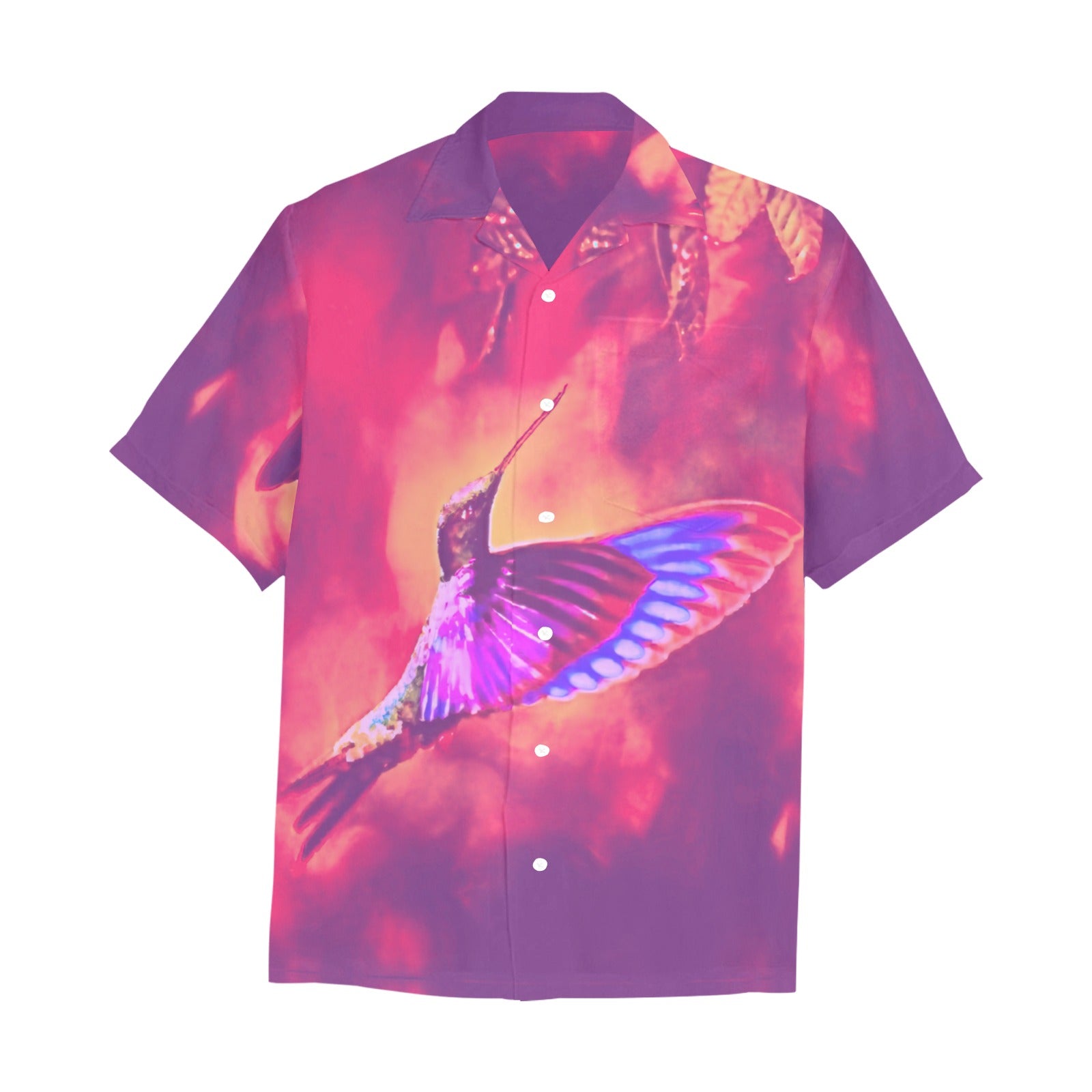 Shrine Hummingbird Hawaiian Shirt with Chest Pocket