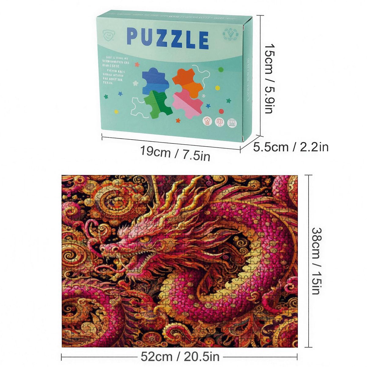 Dragon Art Wooden Jigsaw Puzzle — 500 Pieces | Multiple Designs