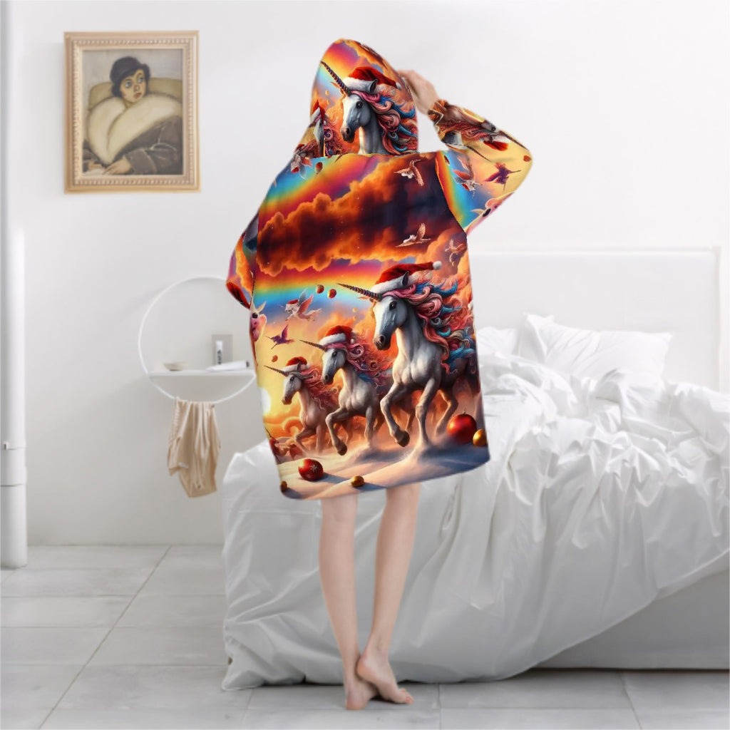 A Season's Greetings Adult Blanket Hoodie