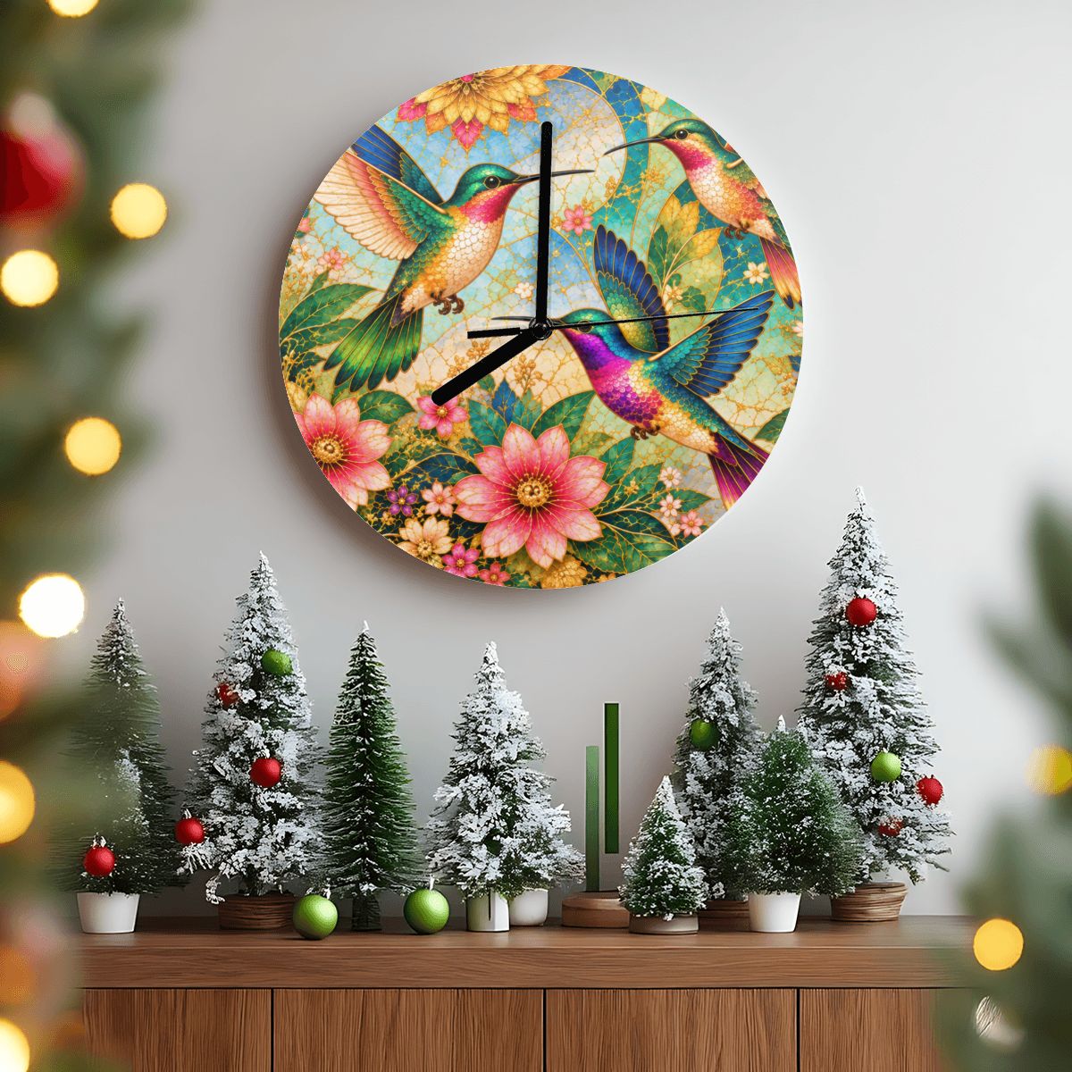 Garden of Gilded Wings MDF Wall Clock | Made in USA