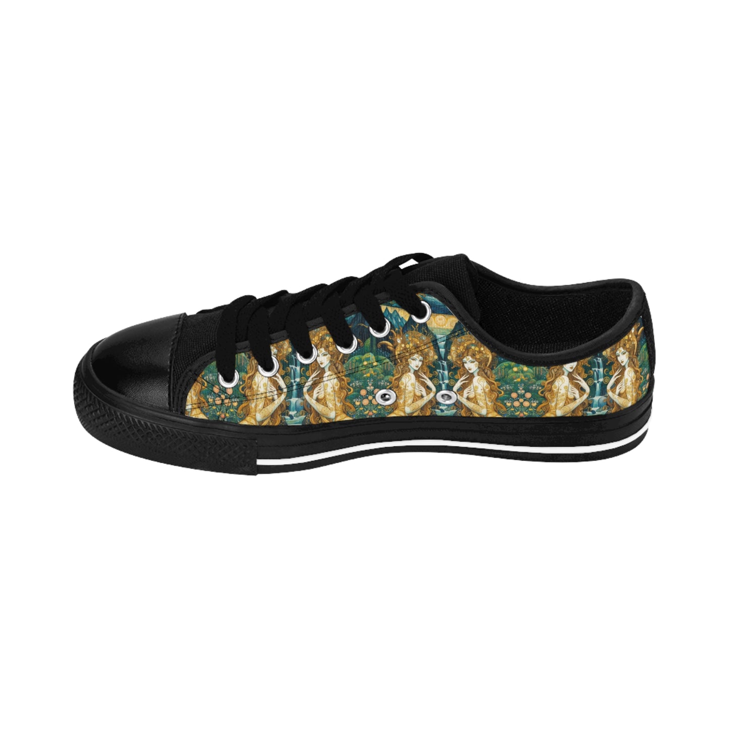 Stylish Men's Sneakers with Water Nymphs Design by Gregg Acini Adoree Designs