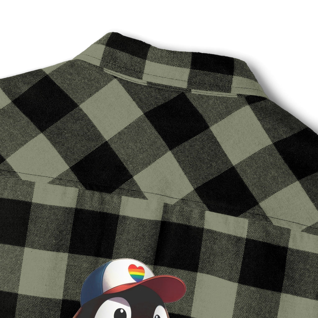Proud Penguin Bro Cozy Unisex Flannel Shirt