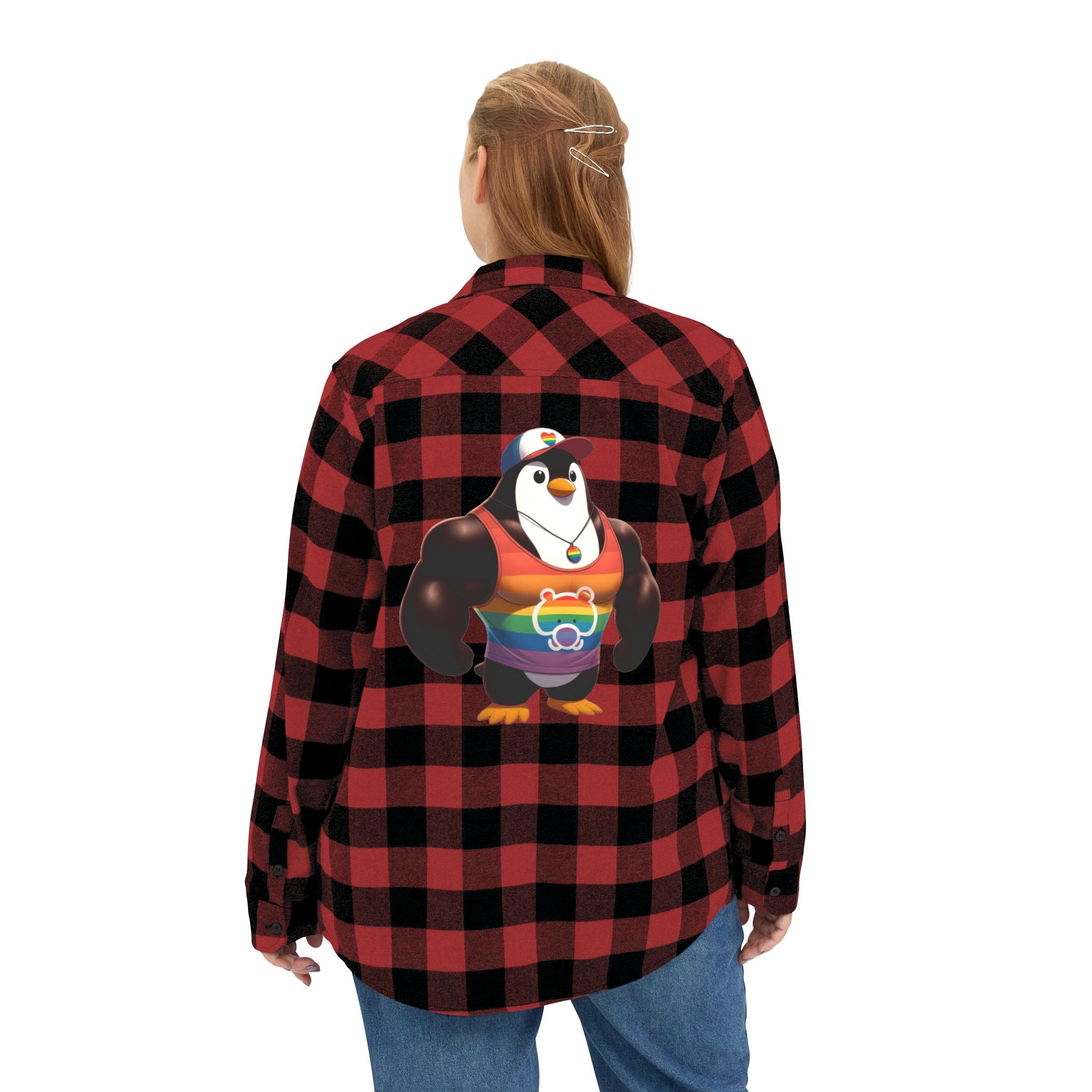 Proud Penguin Bro Cozy Unisex Flannel Shirt