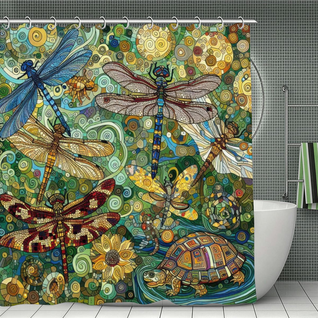 Dragonflies Shower Curtain 70.8"x70.8" (Made in USA)