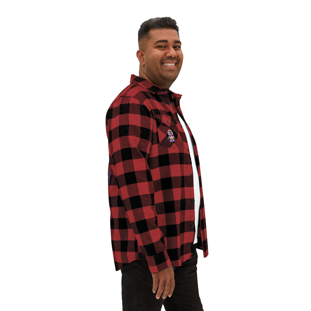 Proud Luz the Penguin Cozy Unisex Flannel Shirt