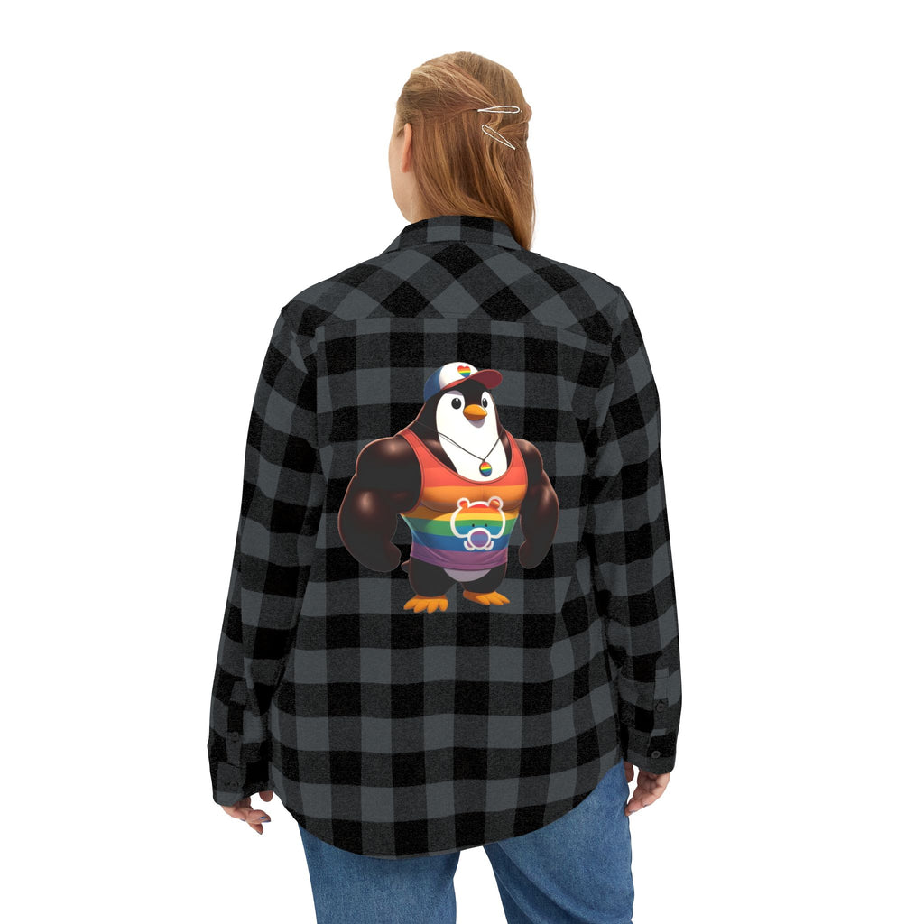 Proud Penguin Bro Cozy Unisex Flannel Shirt