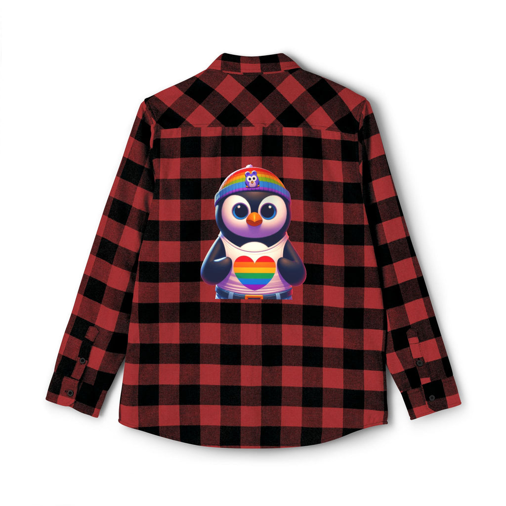 Proud Luz the Penguin Cozy Unisex Flannel Shirt
