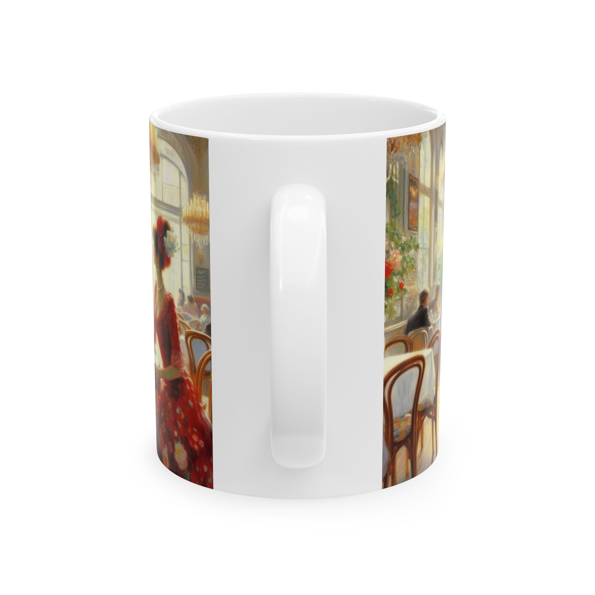 Claudia Ceramic Mug — Elegant Retro Portrait Coffee Cup (11oz, 15oz)