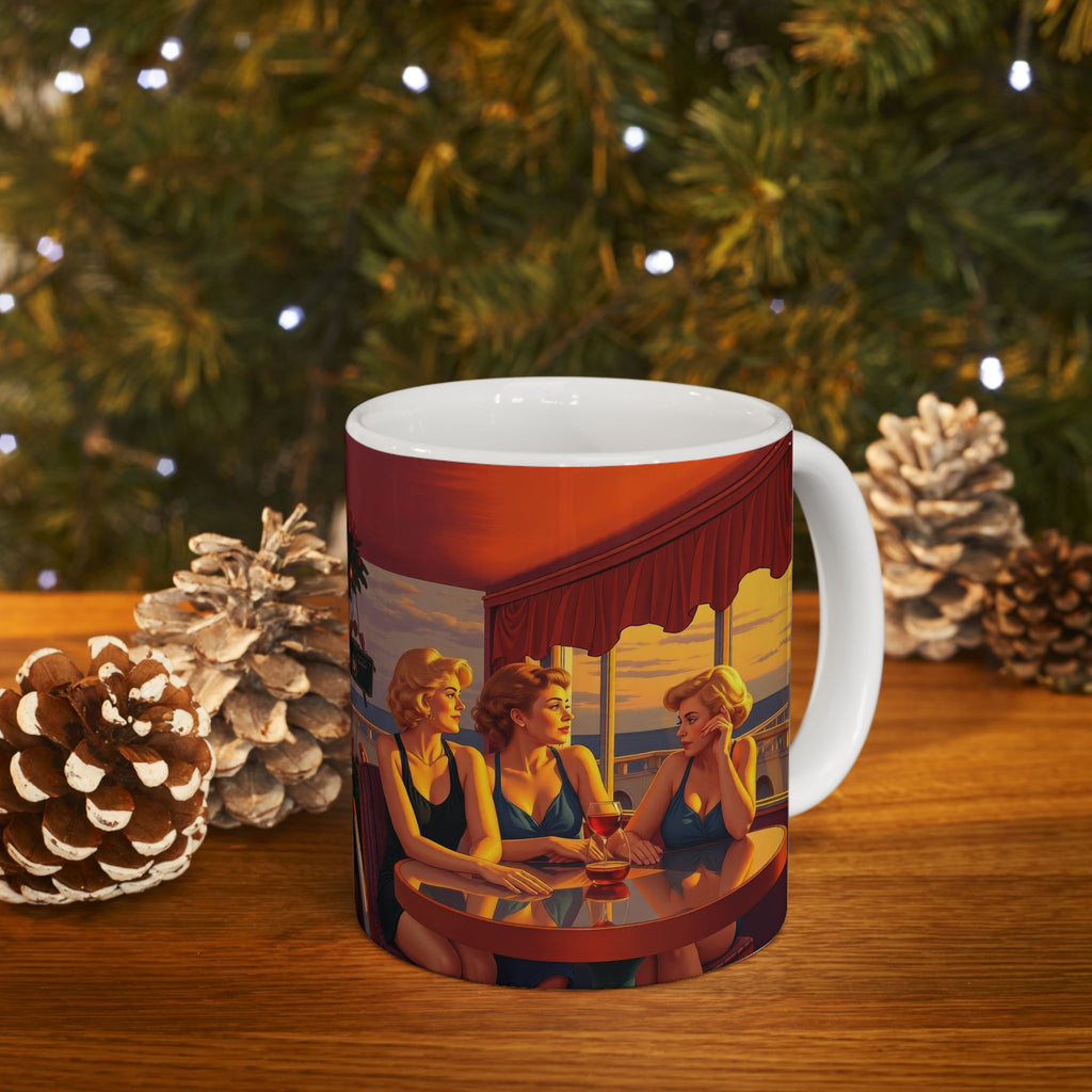 Glamorous Friends Ceramic Mug by Gregg Acini Adoree Designs