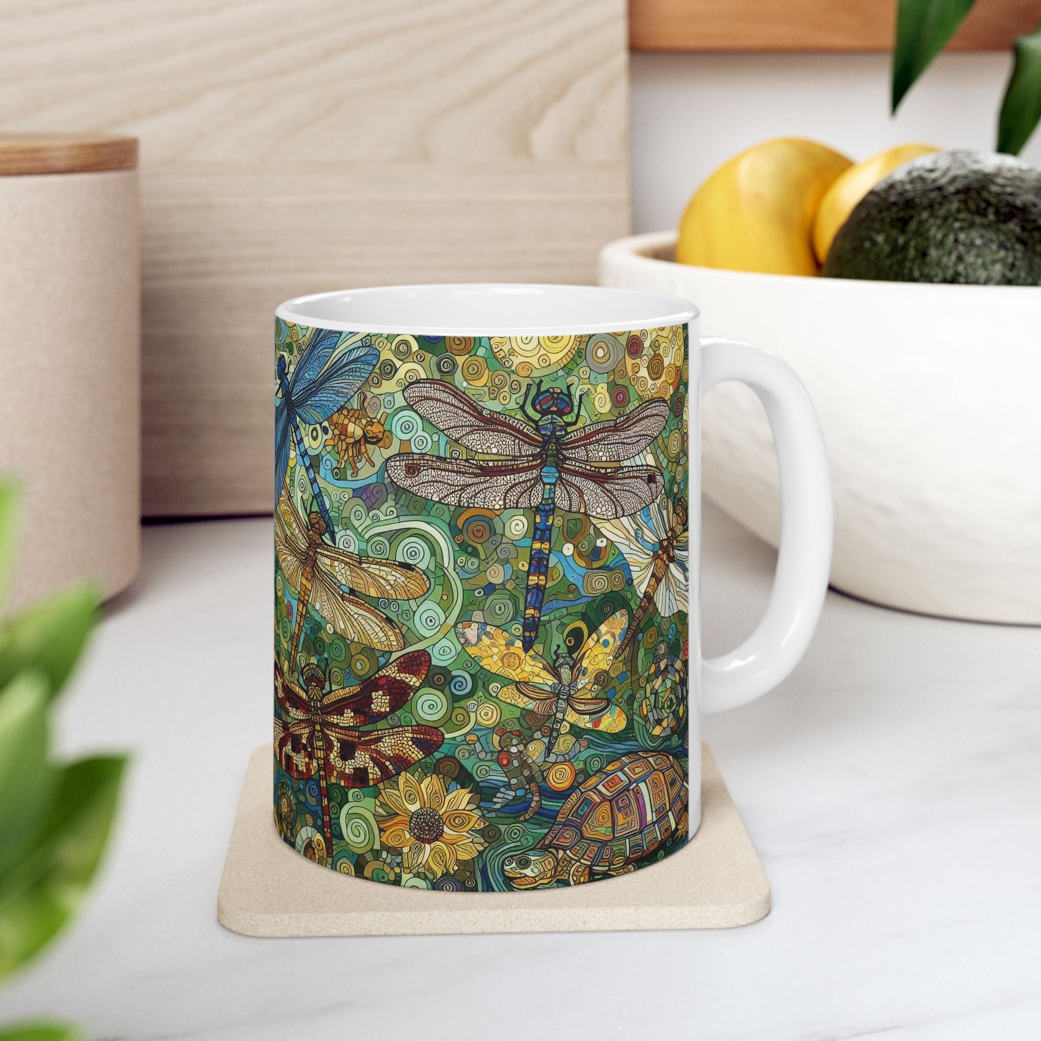 Dragonflies Ceramic Mug by Gregg Acini Adoree Designs