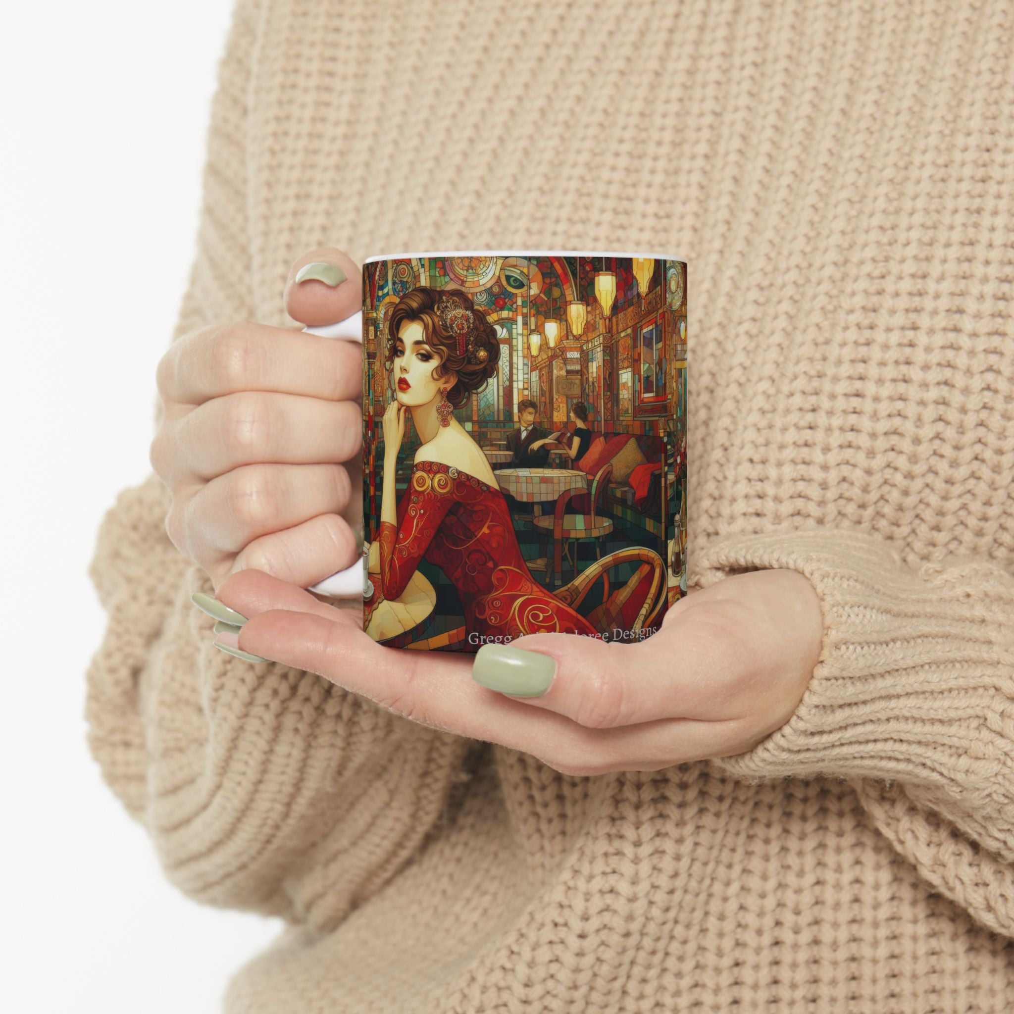 Audrey Ceramic Mug by Gregg Acini Adoree Designs