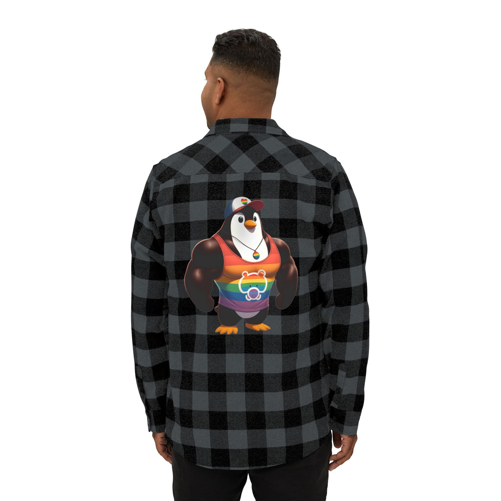 Proud Penguin Bro Cozy Unisex Flannel Shirt