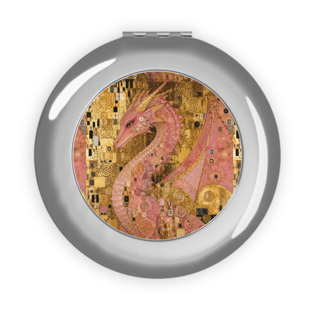Pink Dragon Vintage Travel Mirror