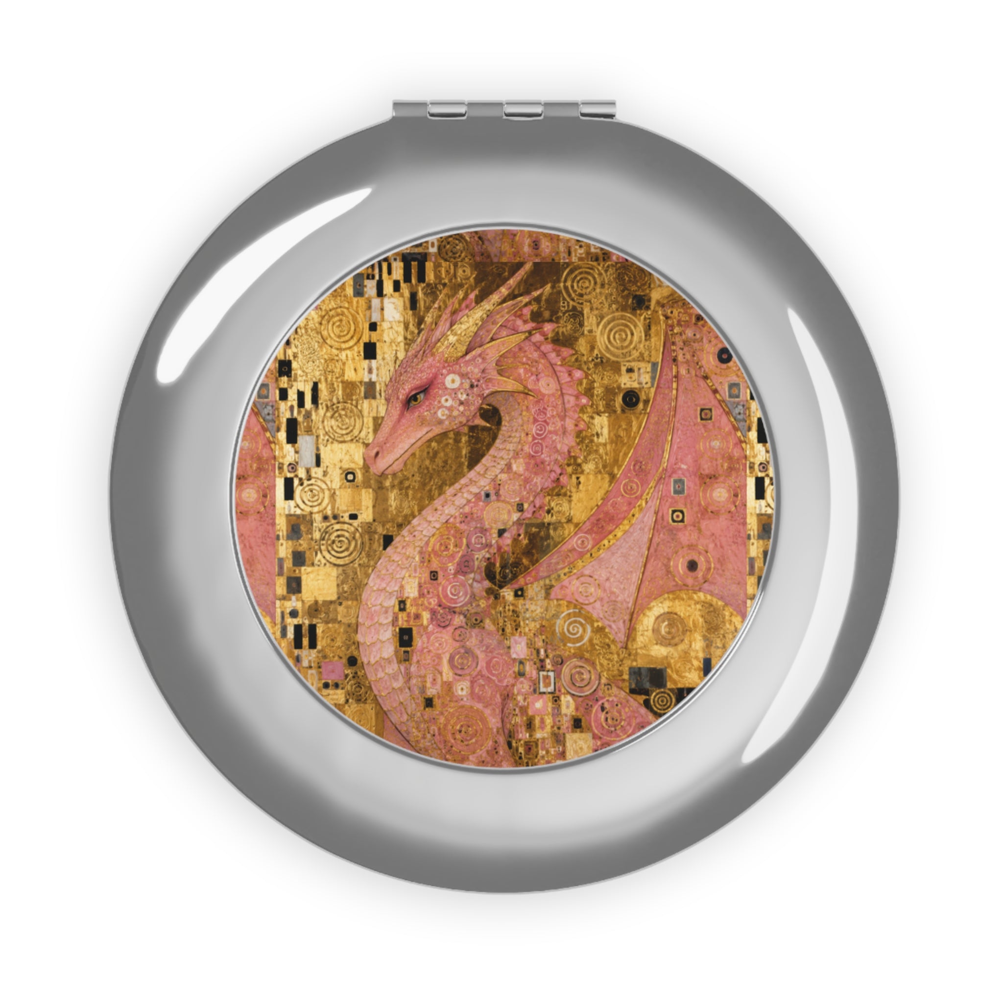 Pink Dragon Vintage Travel Mirror