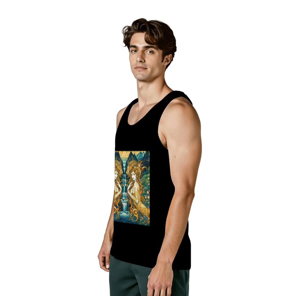 Multiple Designs Cotton Tank Top (First image shows selected design)