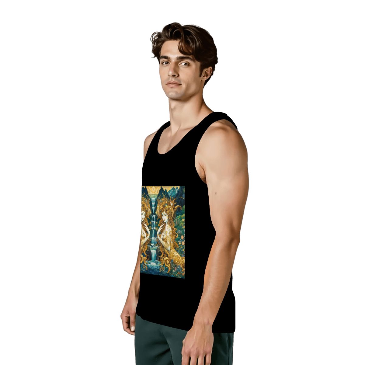 Multiple Designs Cotton Tank Top (First image shows selected design)