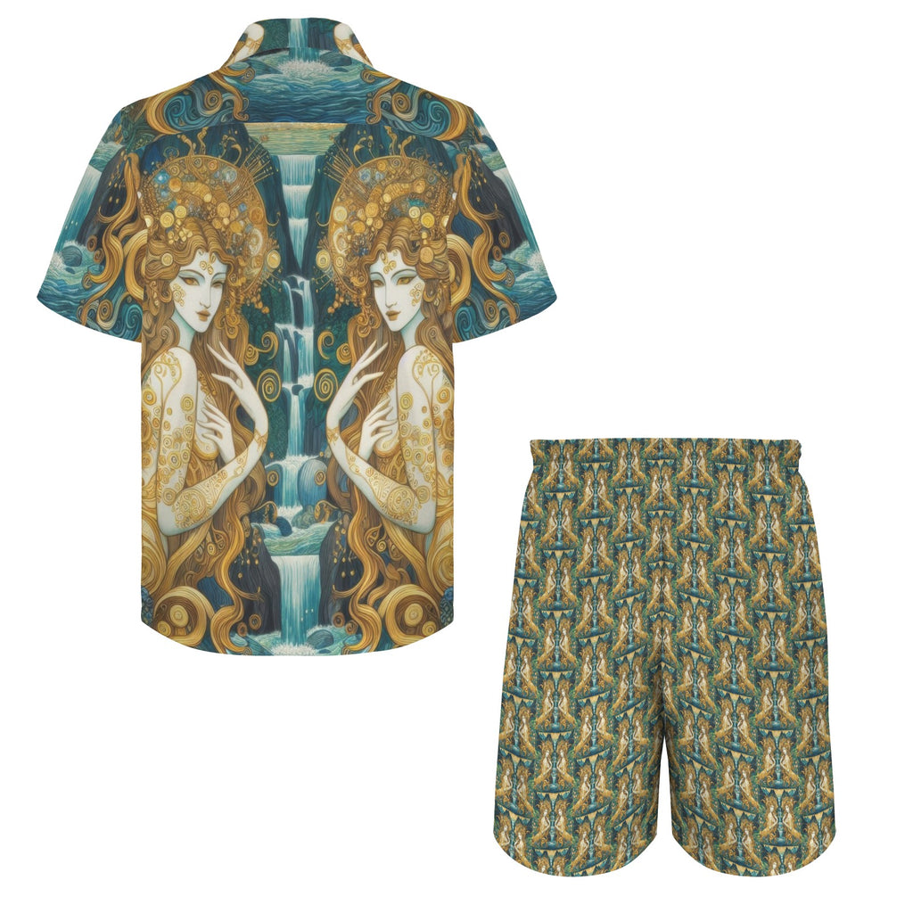 Water Nymphs Men's Shirt and Shorts Outfit