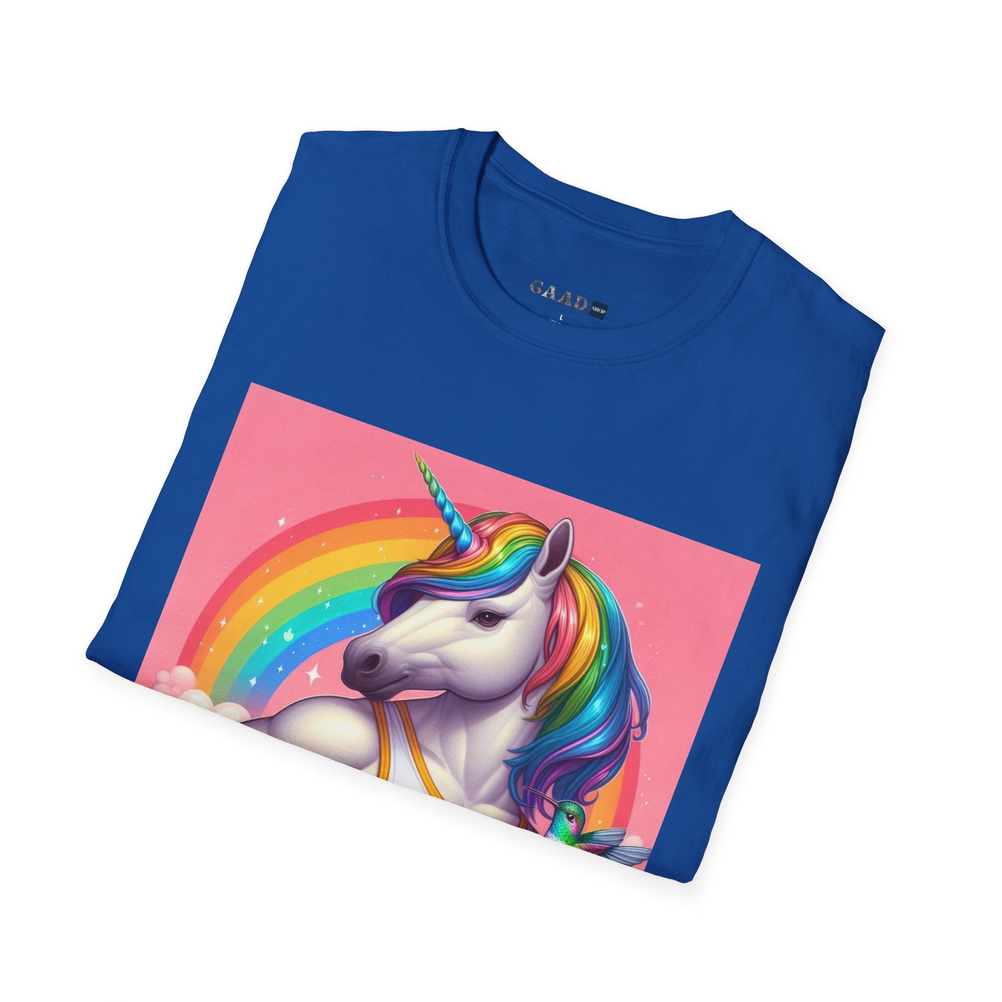 Fabulous Unicorn T-Shirt — Rainbow Muscle Unicorn Graphic Tee