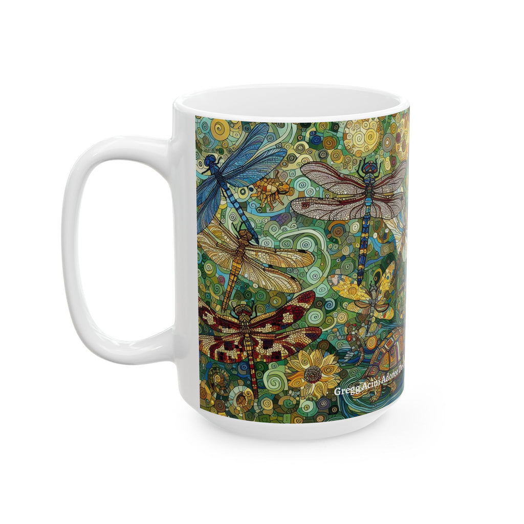 Dragonflies Ceramic Mug by Gregg Acini Adoree Designs