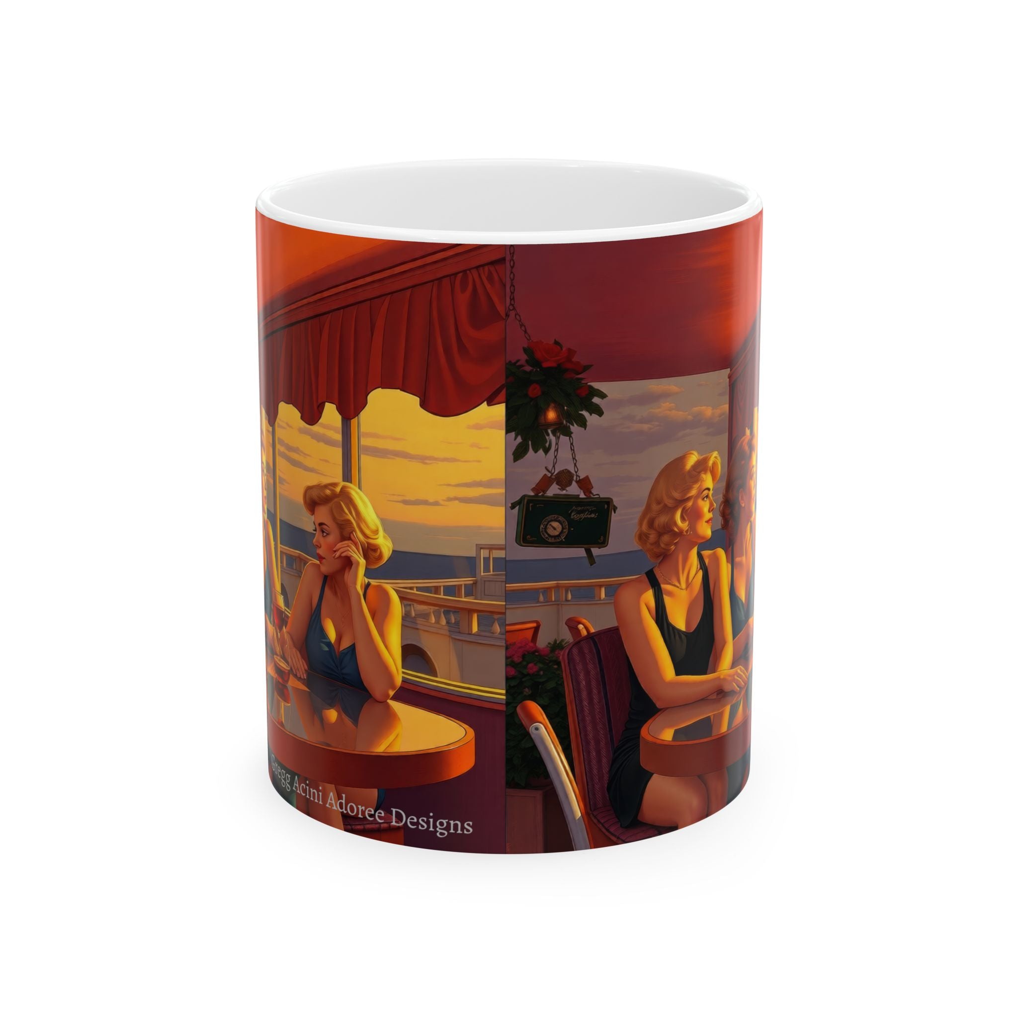 Glamorous Friends Ceramic Mug by Gregg Acini Adoree Designs