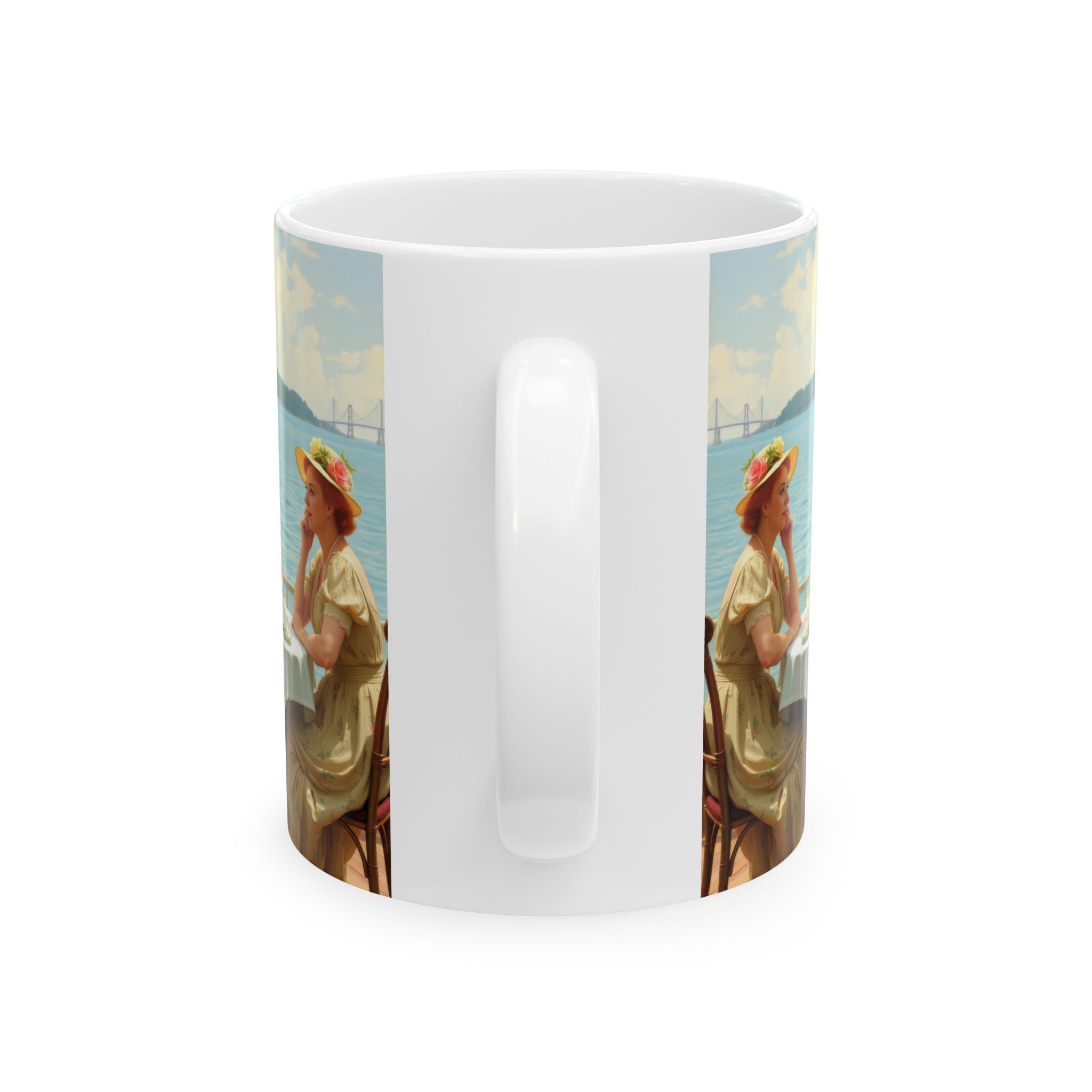 Dahlia by the Lake Ceramic Mug by Gregg Acini Adoree Designs