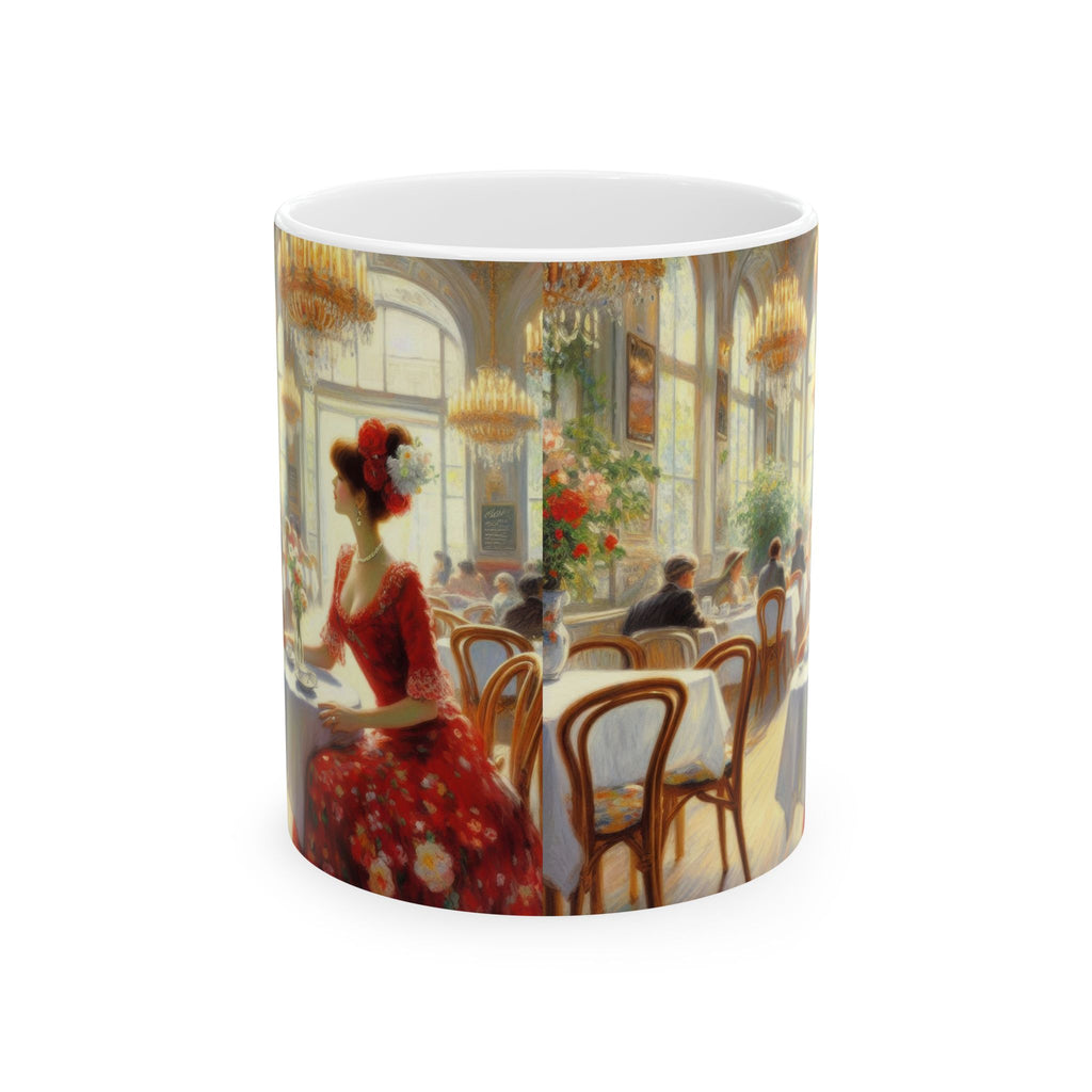 Claudia Ceramic Mug — Elegant Retro Portrait Coffee Cup (11oz, 15oz)