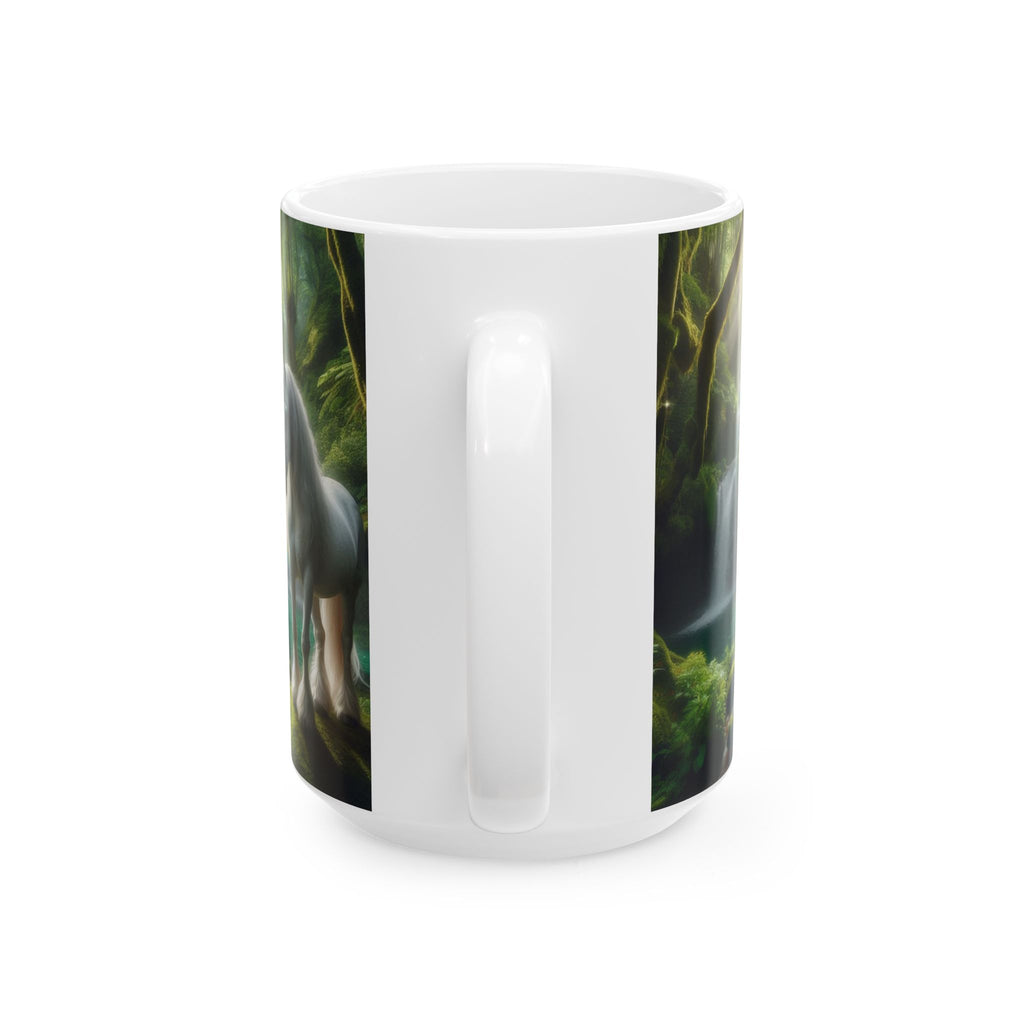 Unicorn by a Waterfall Ceramic Mug by Gregg Acini Adoree Designs