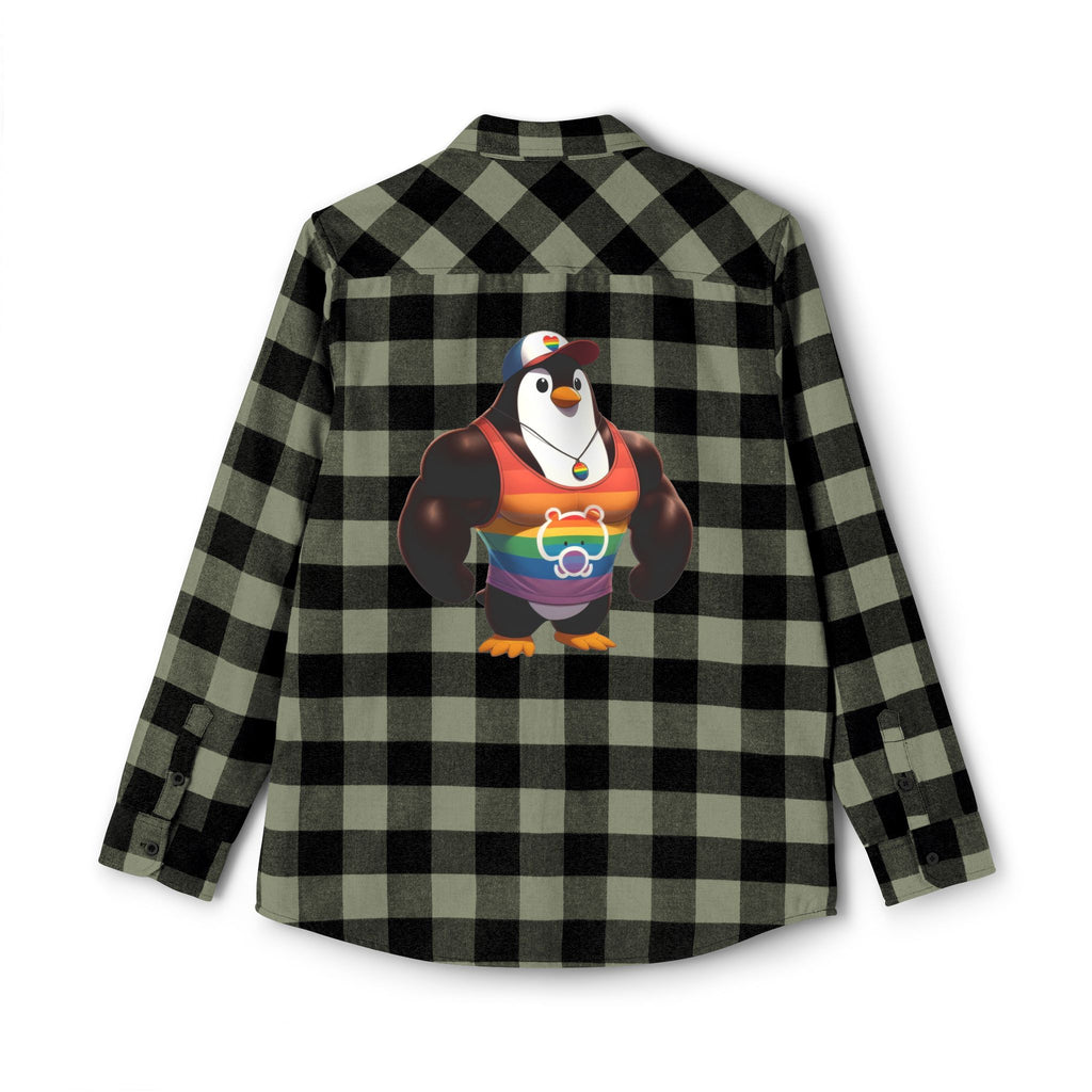 Proud Penguin Bro Cozy Unisex Flannel Shirt