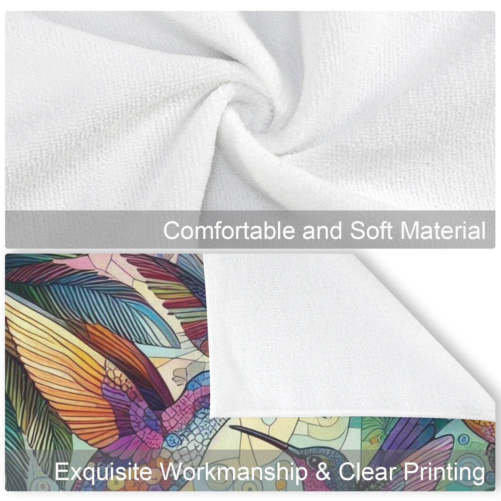 Hummingbird Kaleidoscope Hand Towels (set of 4) Towel 40x60cm