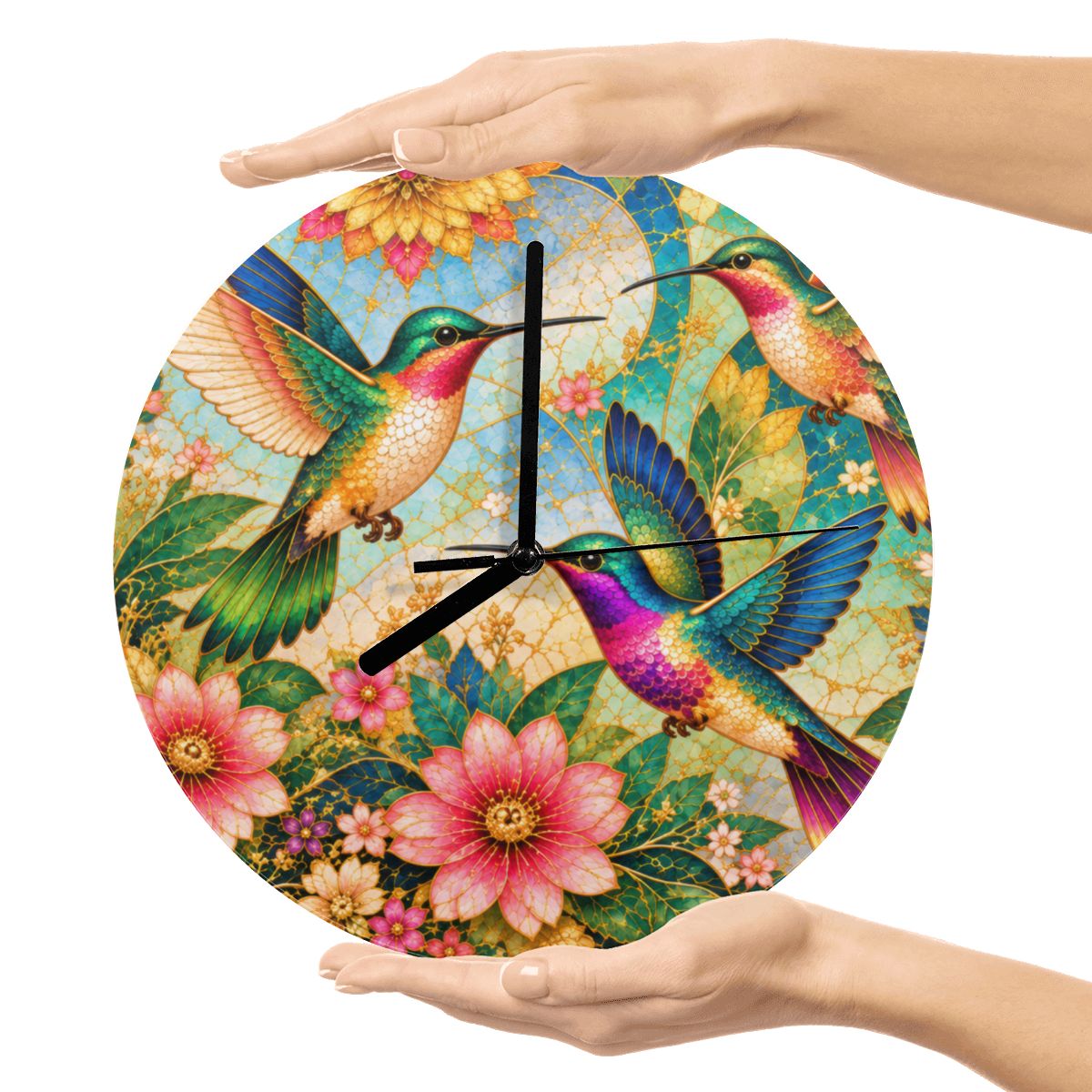 Garden of Gilded Wings MDF Wall Clock | Made in USA