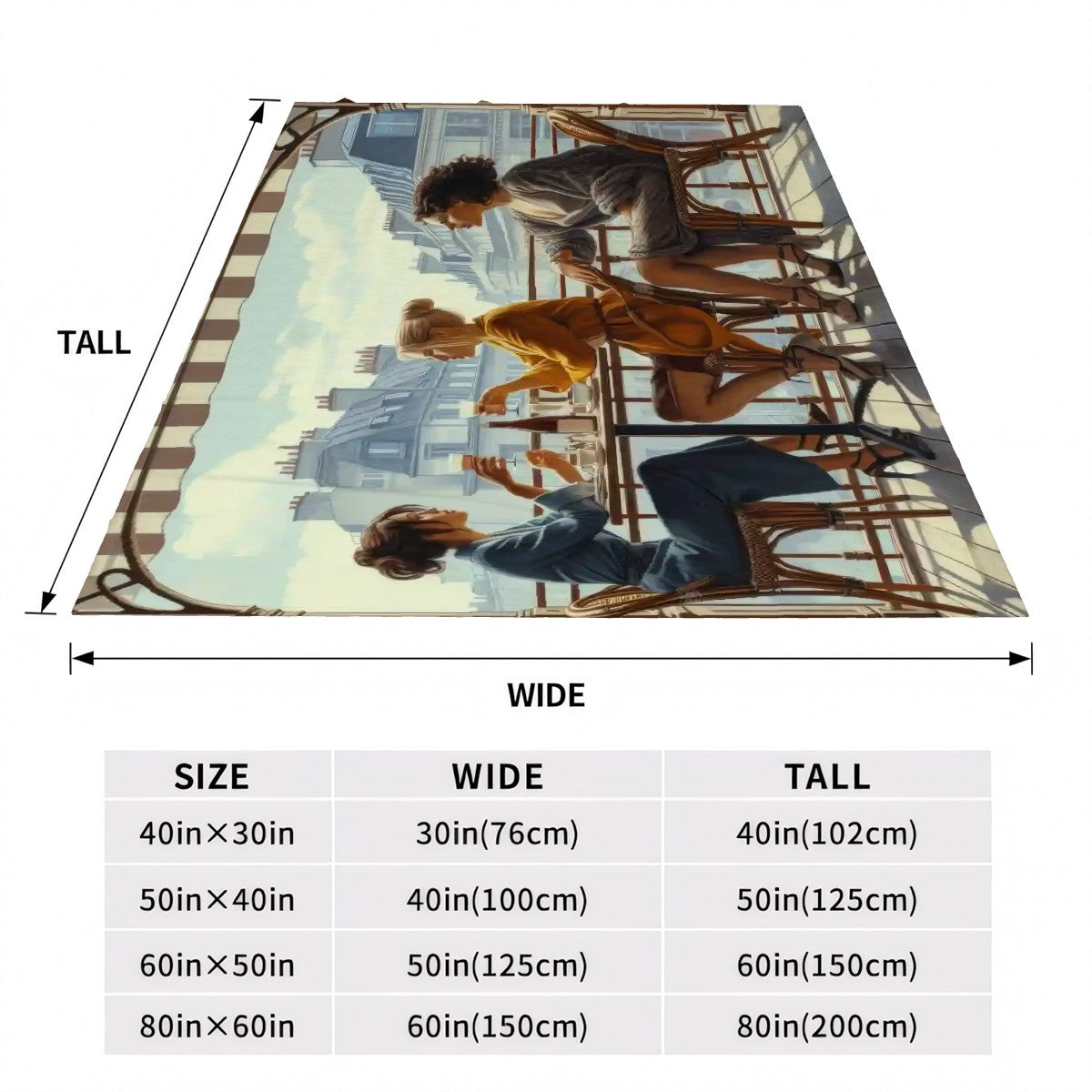 300 GSM Flannel Throw Blanket (Made in USA)