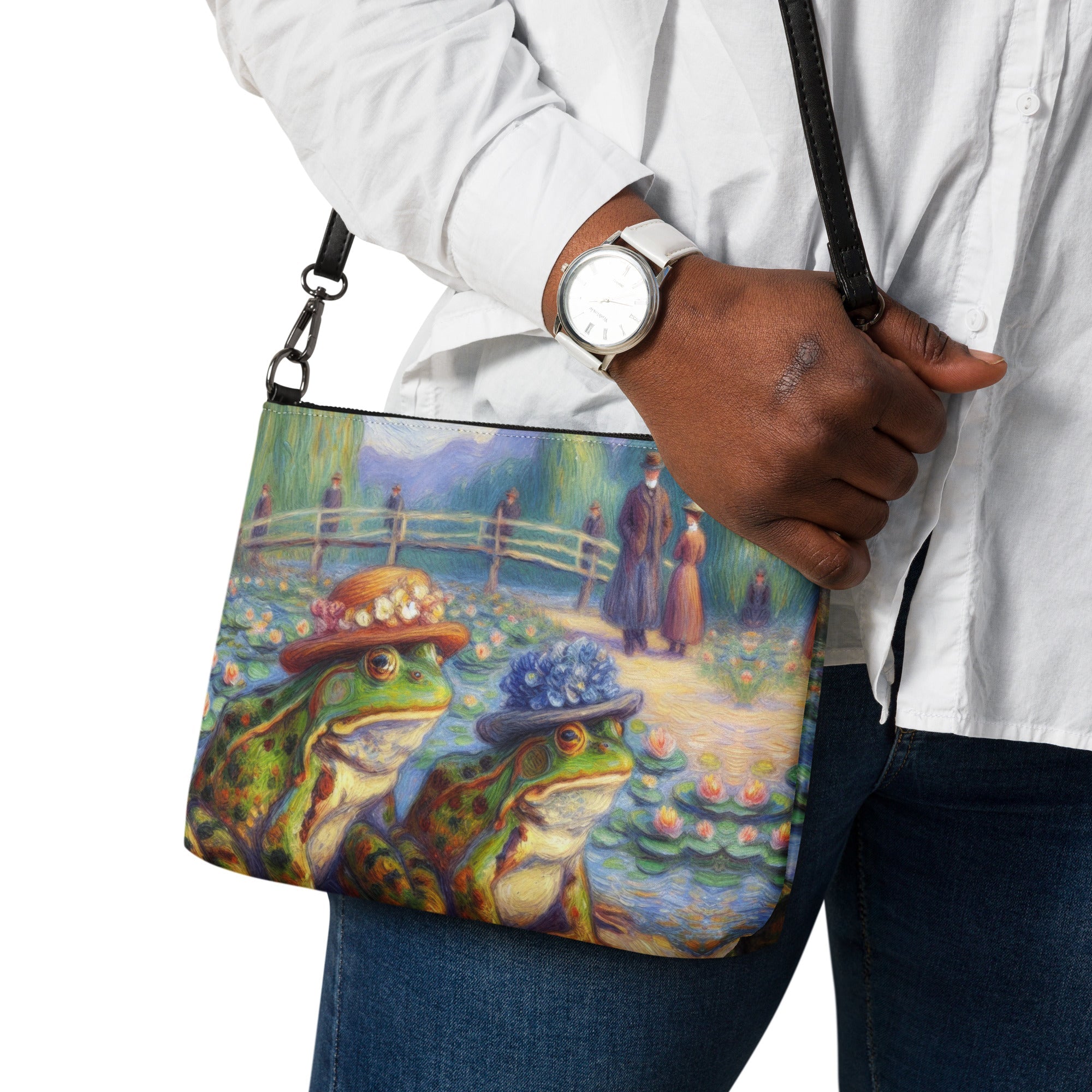 2 Lady Frogs Crossbody bag - Gregg Acini Adoree Designs - Handbag