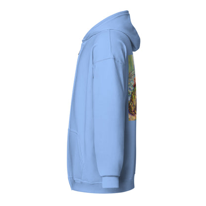2 Lady Frogs Unisex heavy blend zip hoodie - Gregg Acini Adoree Designs - Hoodie