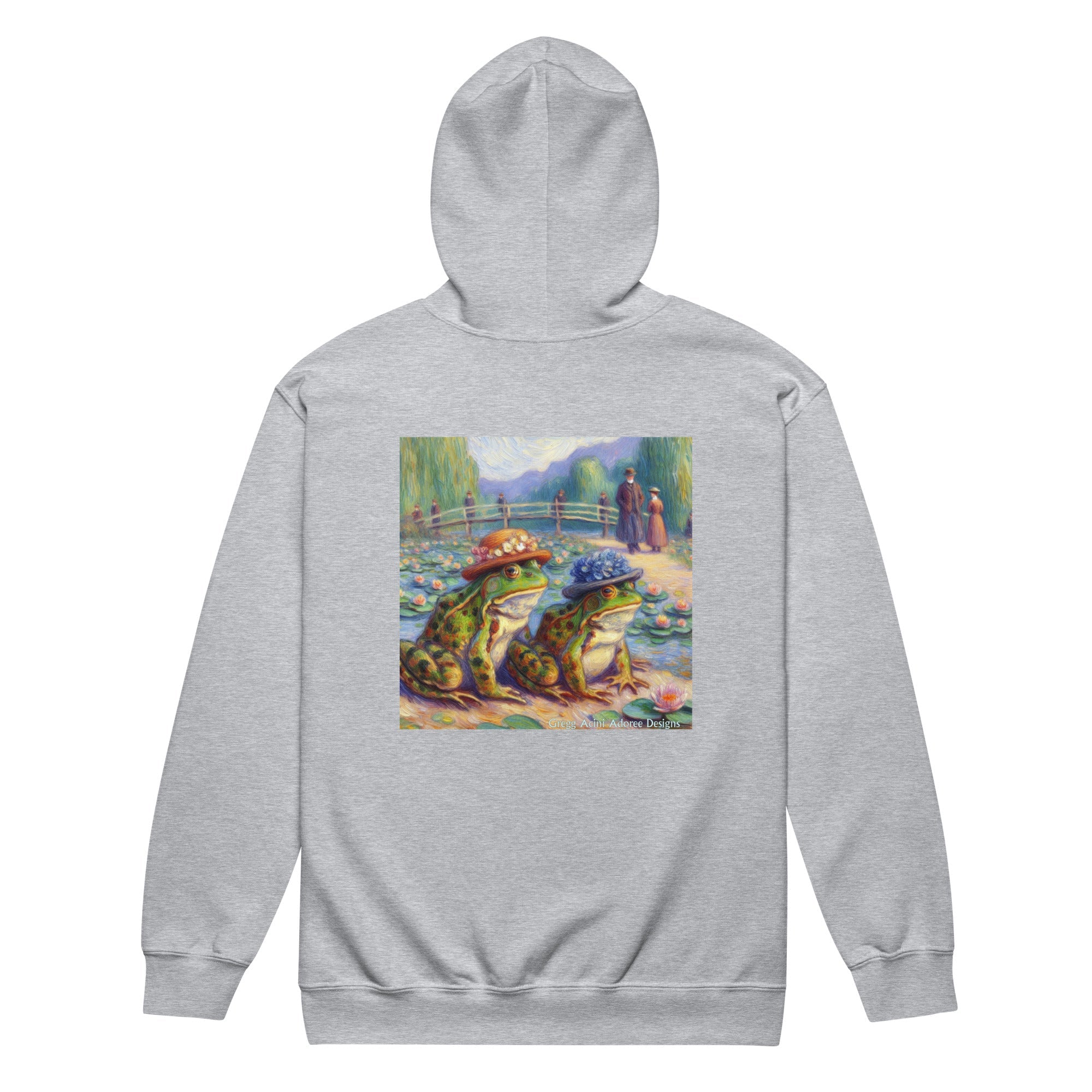 2 Lady Frogs Unisex heavy blend zip hoodie - Gregg Acini Adoree Designs - Hoodie
