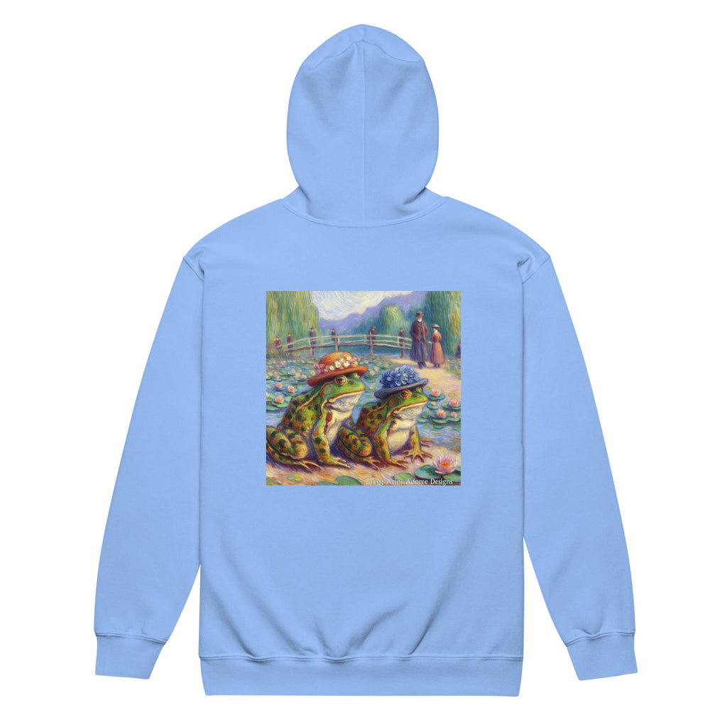 2 Lady Frogs Unisex heavy blend zip hoodie - Gregg Acini Adoree Designs - Hoodie
