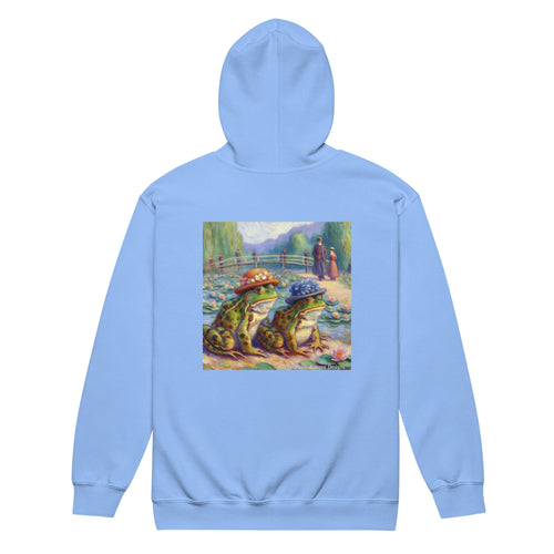 2 Lady Frogs Unisex heavy blend zip hoodie - Gregg Acini Adoree Designs - Hoodie