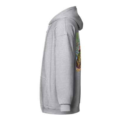 2 Lady Frogs Unisex heavy blend zip hoodie - Gregg Acini Adoree Designs - Hoodie