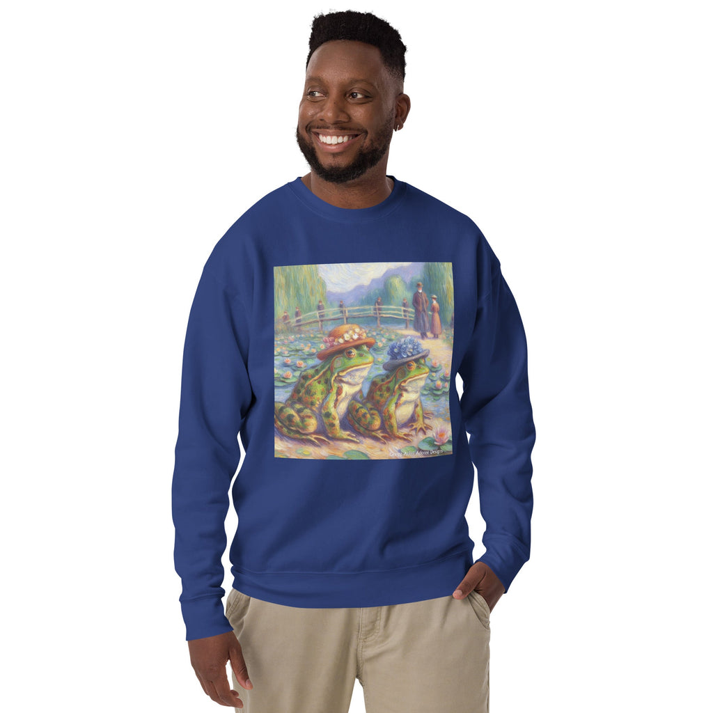 2 Lady Frogs Unisex Premium Sweatshirt - Gregg Acini Adoree Designs - Sweatshirt