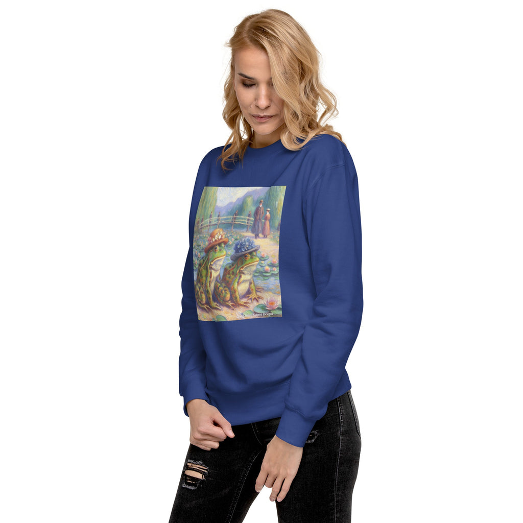 2 Lady Frogs Unisex Premium Sweatshirt - Gregg Acini Adoree Designs - Sweatshirt