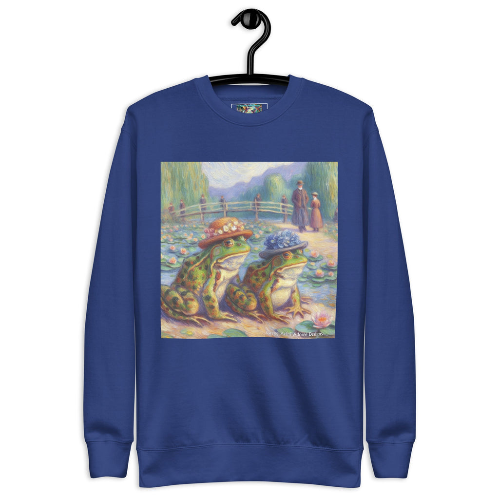 2 Lady Frogs Unisex Premium Sweatshirt - Gregg Acini Adoree Designs - Sweatshirt
