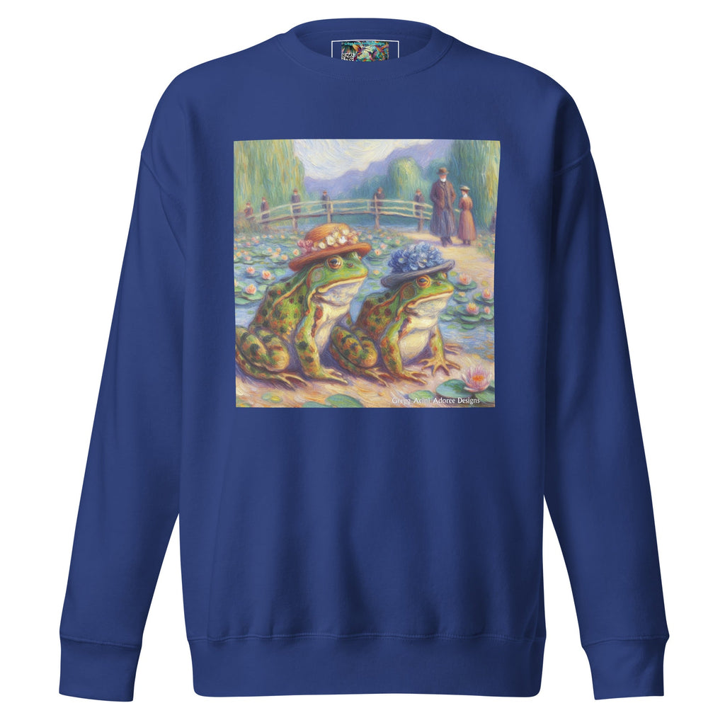 2 Lady Frogs Unisex Premium Sweatshirt - Gregg Acini Adoree Designs - Sweatshirt