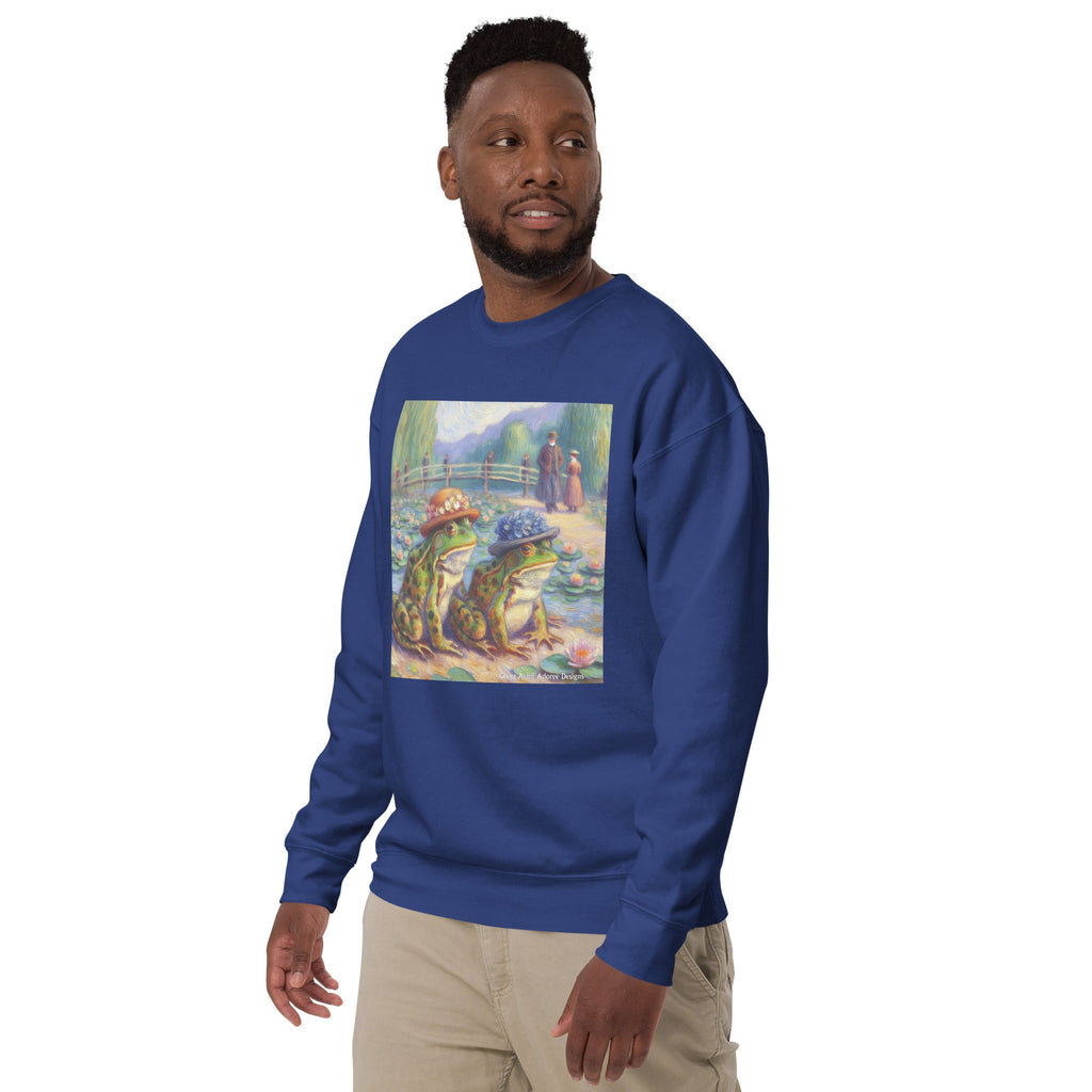 2 Lady Frogs Unisex Premium Sweatshirt - Gregg Acini Adoree Designs - Sweatshirt