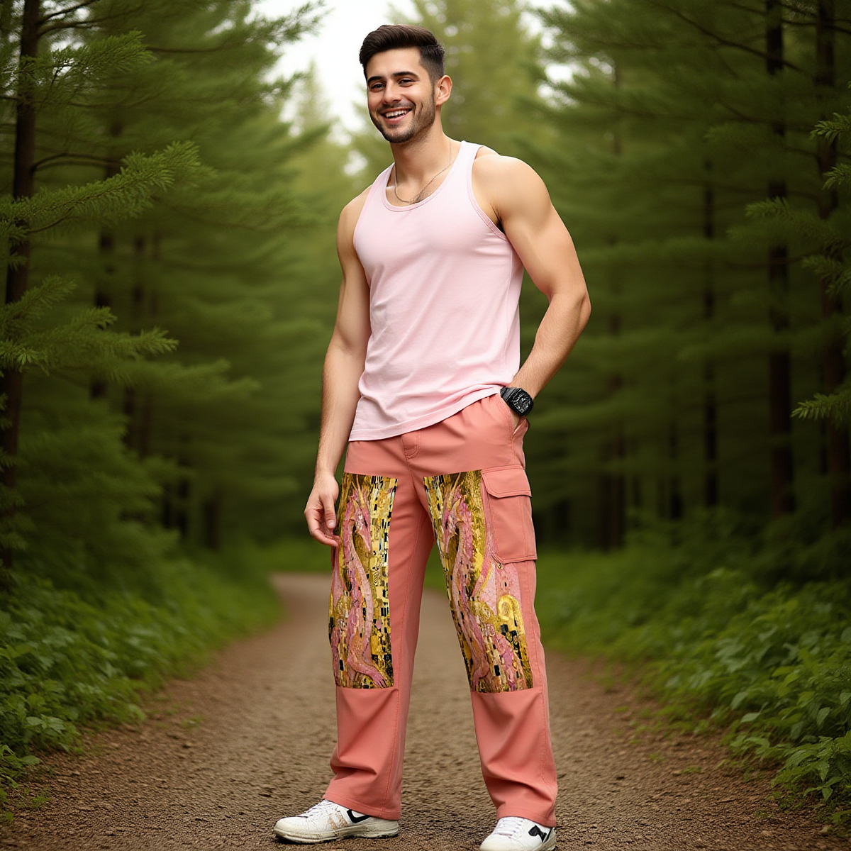 Pink Dragon Cargo Pants