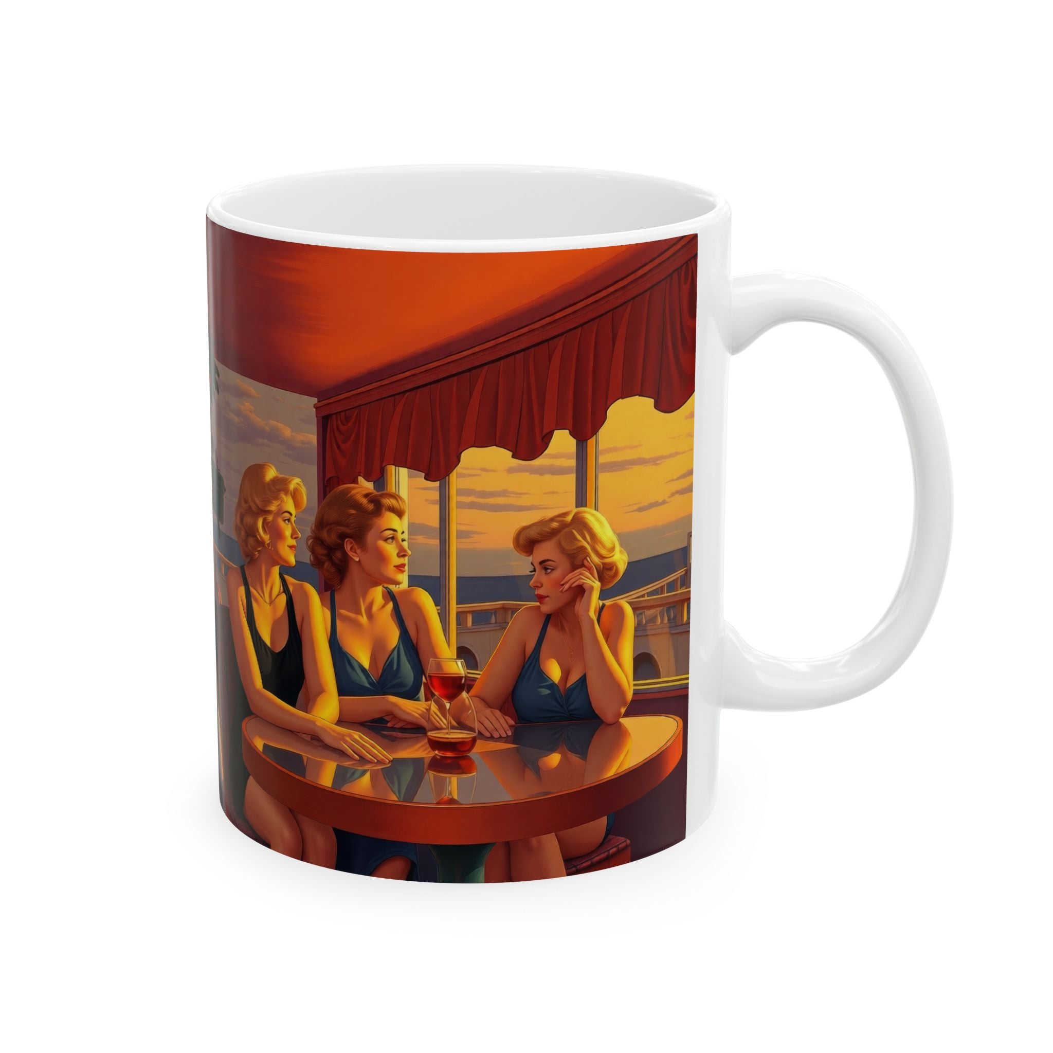 Glamorous Friends Ceramic Mug by Gregg Acini Adoree Designs