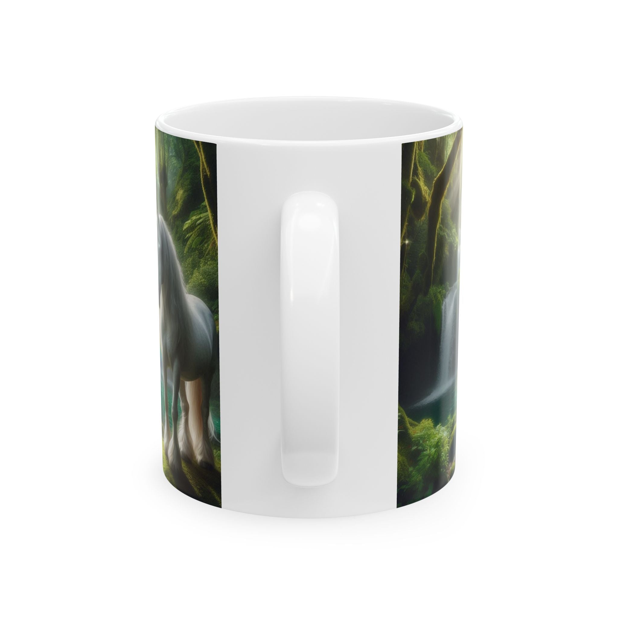 Unicorn by a Waterfall Ceramic Mug by Gregg Acini Adoree Designs