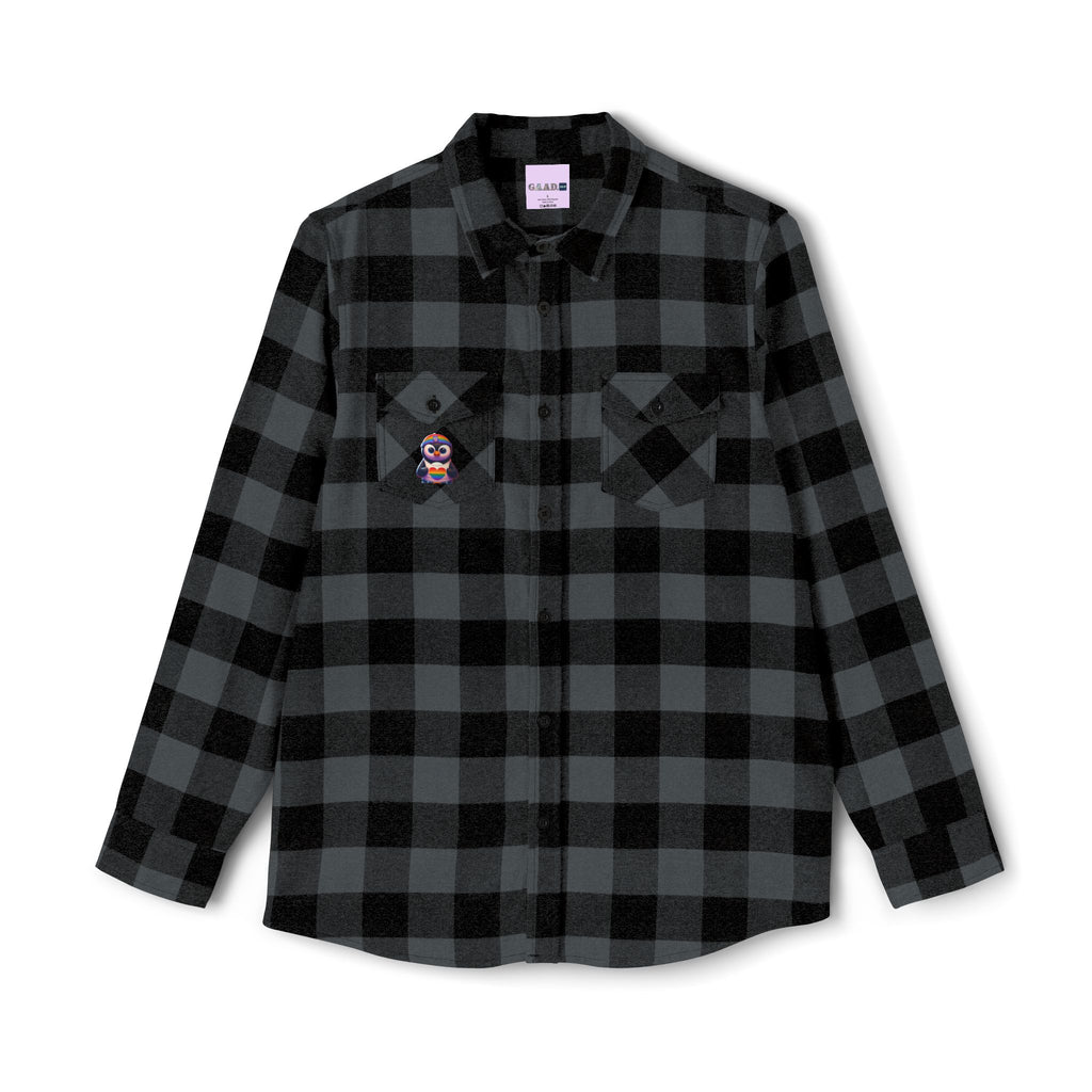 Proud Luz the Penguin Cozy Unisex Flannel Shirt