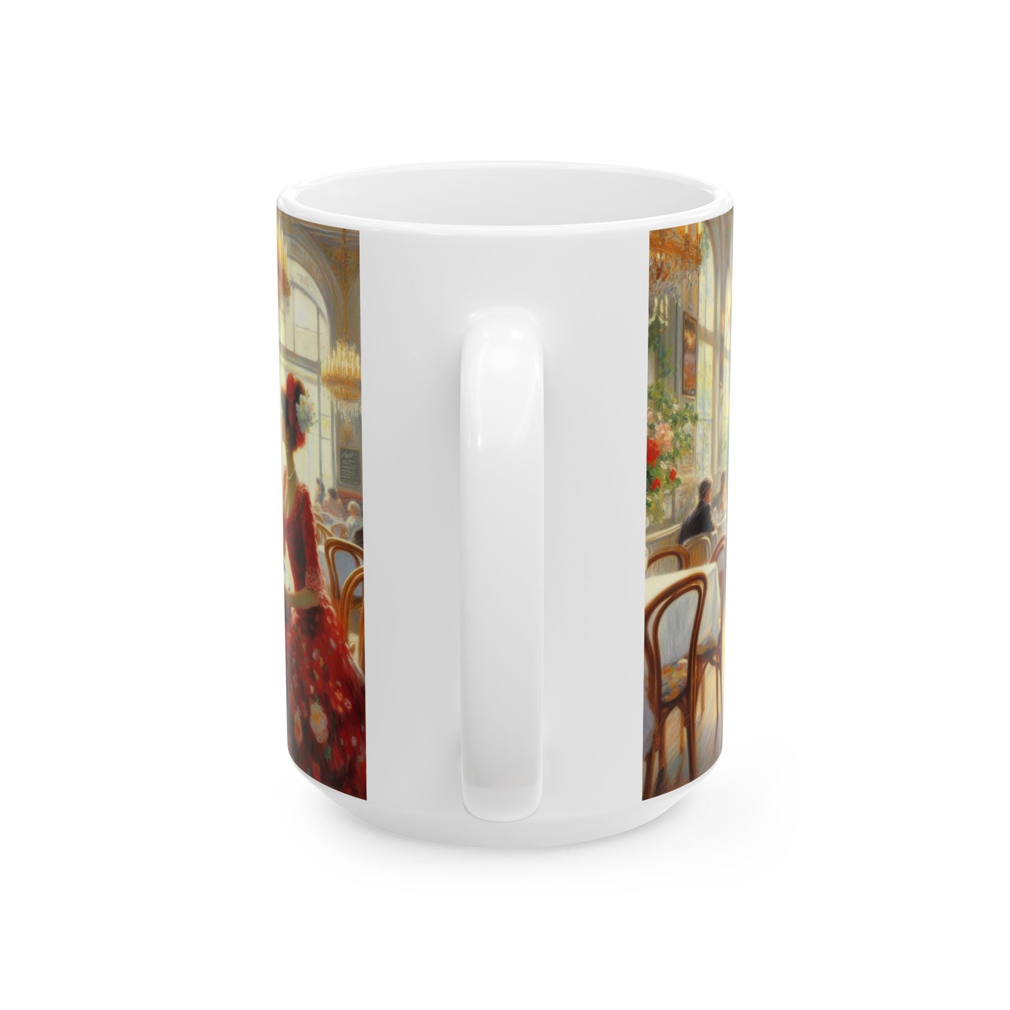 Claudia Ceramic Mug — Elegant Retro Portrait Coffee Cup (11oz, 15oz)