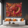 Crimson Dragon Tapestry (6:5) (Made in USA)