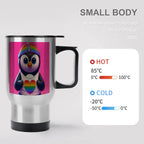 Travel Coffee Mug with Handle (14oz) Made in USA - Multiple Designs