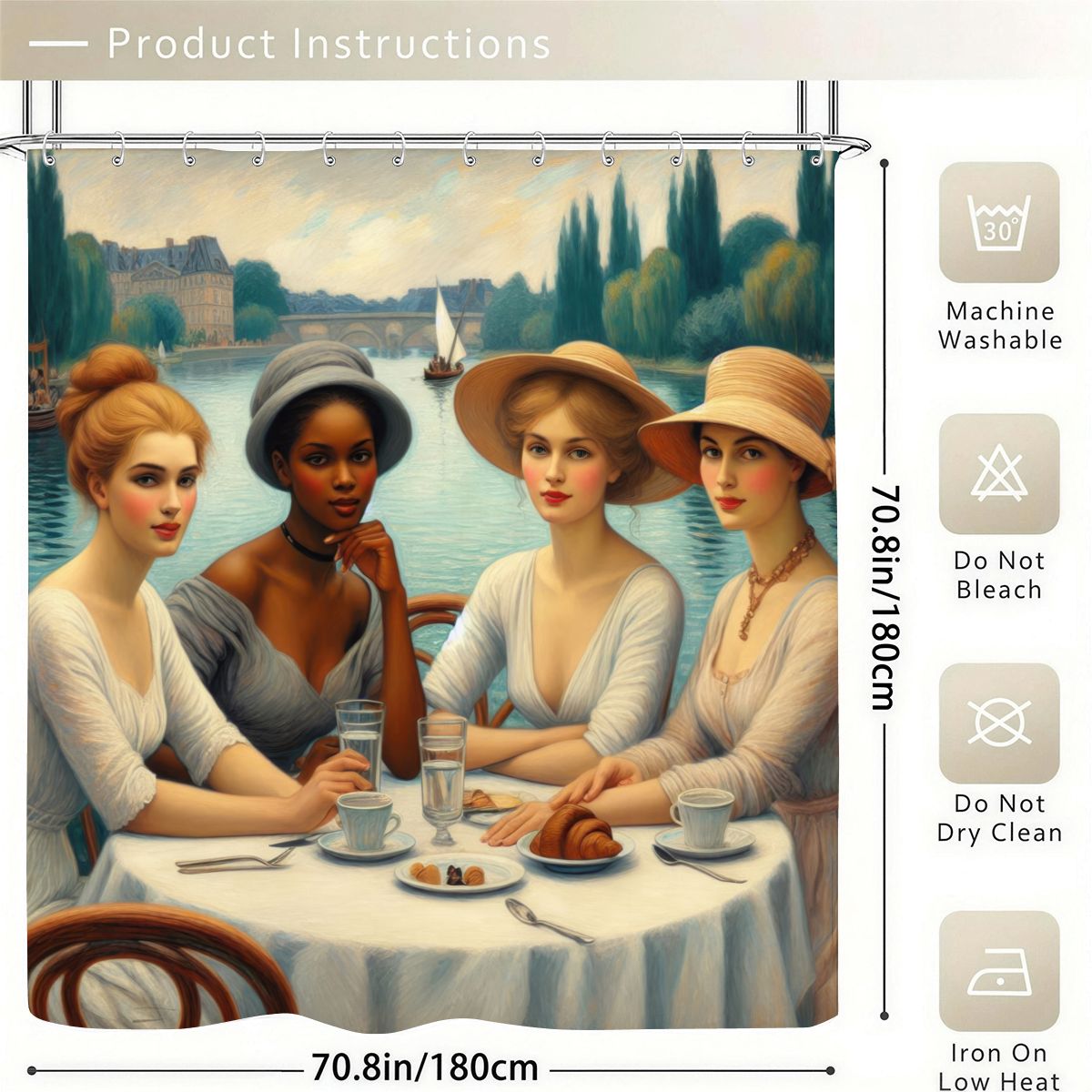 Florence is Late Shower Curtain | Parisian Café Art